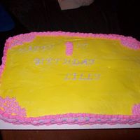 Cake For 1St Birthday Here is the cake i made for everyone else for Lilly's first birthday