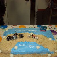 Beach Cake This is a cake i made for my mom and her twin brother's 50th birthday. I didn't want traditional and they love the beach. Sand is...