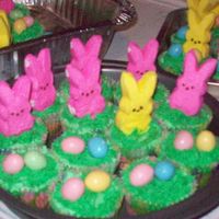 Cupcakes Easter basket cupcakes with Peeps or Chocolate Eggs