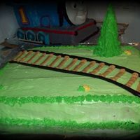 Railroad Track Cake This was another cake that I had made to go along with the Thomas cake, the mom was afraid the Thomas wouldn't be enough. I used B/c...