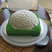 Golf Ball Cake For my girlfriend's Dad.