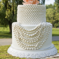 String Of Pearls Wedding Cake This cake was featured in Get Married magazine.