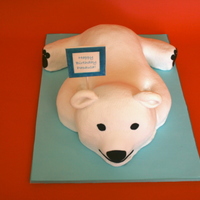 Polar Bear Birthday Cake All made of cake.