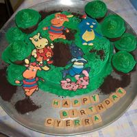 Backyardigans was my first attempt at color flow, and I used crushed oreo cookies for the dirt.