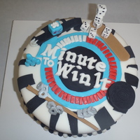 Zebra Print, Minute To Win It Chocolate WASC cake with coffee crisp Buttercream filling and fondant wrapped, Did this for my daughters 10th birthday and i think it is my...