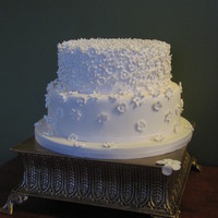 White Round Wedding Cake White round wedding cake .. a May Clee-Cadman design. Soo beautiful wanted to keep it the same!