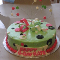 Birthday Cake Saw a cake like this on here and had to mke one- sorry fogot who??Forgot to put number candles in middle of the bow!