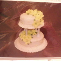 Wedding 2 Tier royal icing flowers, fondant covered