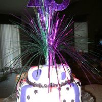 Aunts 40Th Birthday This was my first cake ever with fondant.I used MM Fondant.It was harder then i thought!