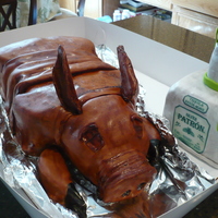 Lechon Roasted Pig (Lechon) with Patron Tequilla.