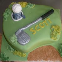 Golf Cake Made this for my 10 year old nephew. Not sure why he chose this because he doesn't even play golf! It's vanilla cake with lemon...