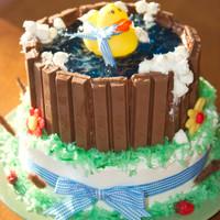 Ducky In A Barrel I made this cake for my daughter's first birthday. Thank you to the other ducky barrel cakes that I used for inspiration!Here's...