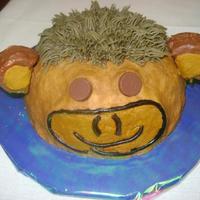 Monkey Smash Cake This monkey smash cake went along with a jungle theme cake for a one year olds birthday.