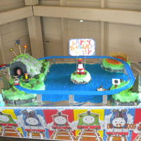 Thomas' Sodor Island In The Fall This is the cake I made for my 3 year old son for his birthday party. He LOVES, LOVES, LOVES Thomas the Train!! So, I decided to recreate...