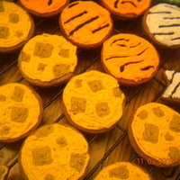 Jungle Cookies Chocolate sugar cookies frosted with BC to look like the skin of jungle animals.