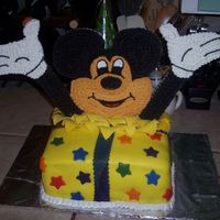Mickey Mouse Birthday I did this cake for my nephews birthday. I originally did colorflow hands and face, but they did not dry in time! So during my luch hour,...