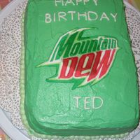 Mt. Dew Disaster Last night I assembled the cake and attached the color flow Mt. Dew logo on the cake with some leftover green icing. This morning when I...