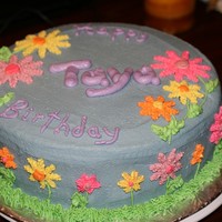 10Th Birthday Cake My niece asked for colourful and flowers....