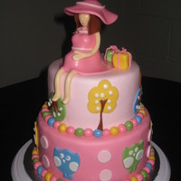 Mother To Be Cake This was done for a baby shower. They were expecting a little girl, and her room being done in the "Brooke" pattern from Pottery...
