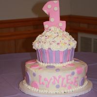 1St Birthday Cupcake Cake This was for my daughter's first Birthday. We had a cupcake theme party. I used the Wilton cupcake pan. Buttercream icing was used and...