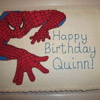 Spiderman Cake Buttercream icing Spidey cake