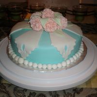 Light Blue Fondant This is the 2nd fondant cake I've ever made before.