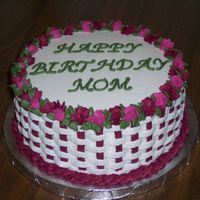 The Real Birthday Cake This is the cake I decided to go with for my mother-in-laws birthday. I chickened out of the other style (photo titled practice birthday...