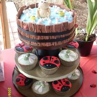 Baby Shower I made this for a friends baby shower, it was a ladybug theme, but i really wanted to attempt a baby bath cake too. I got lots of...