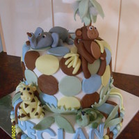 Jungle Cake I made this for my cousins christening. All fondant