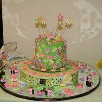 Cassie's Baby Shower Cake Only my 3rd cake .I made this cake for my friends baby shower . It was supposed to be covered in fondant but it was really hot then rained...