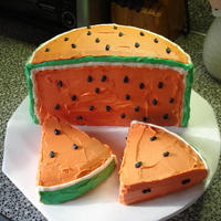 Watermelon - Happy Summer Vanilla pound cakes with vanilla buttercream