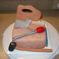 Father's Day Small tool themed cake - decorations are all fondant