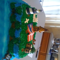 Puerto Rico I made this cake for a friend. The cake is carrot cake. The bottom layer is covered with fondant and airbrushed, the top layer is covered...