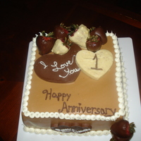 Happy 1St Anniversary This was my very first time decorating with fondant. It's not as fantastic or perfect as others on cakecentral. BUT I felt pretty good...