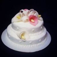 Wedding Cake this was a "I need this tomorrow" cake for a couple who were going to "run" to the courthouse to get married before he...