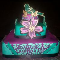 My 25Th Bday Cake Alot of firsts on this cake, first time using stenciling, first time doing some royal icing flood work, first time wanting to smash a cake...