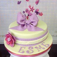 First Ever Fondant Bow! This was my first ever fondant bow! And the first time I've ever done a wire topper. I really was pleased with how it turned out! I...