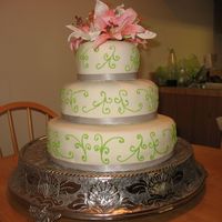 Practice Cake Part Ii This is my second ever attempt at a wedding cake. I have made some improvements from my first time. This is what my sister's wedding...