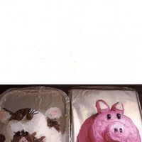 Cow And Pig these cakes were made for my daughters firt birthday