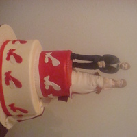 For Love the cakes are cover with fondant, and the figurines are modeling with sugar paste