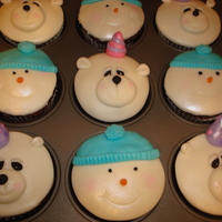 Winter Birthday Cupcakes These cupcakes were for my daughter's kindergarden class to celebrate her 5th birthday. I suggested snowmen and teddy bear cupcakes...