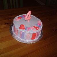 Birthday Cake Just a simple cake for my daughter's family birthday dinner.... the "real cake" as she put it is next weekend for the party...