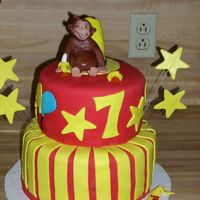 Curious George This was for a 7 year little girls birthday party. I used homemade MMF the cake was chocolate with cream cheese icing. This was my third...