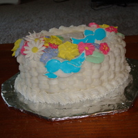 Wilton Course 2 Cake Course 2 cake with the basketweave, royal icing flowers and blue birds. I had a lot of fun doing the royal icing flowers and really love...