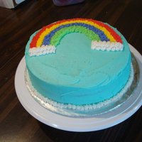 First Wilton Class 1 Cake My first cake Wilton course one cake, the rainbow cake.