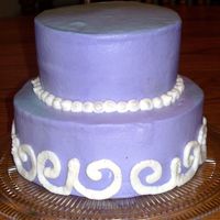 Mom's Birthday Cake This is my first attempt to pipe a design and not using a stencil. All components are buttercream.