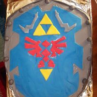 Legend Of Zelda Buttercream frosting with fondant decals.
