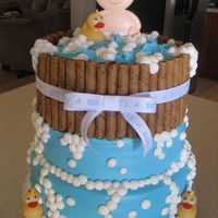 Baby Bath/rubber Ducky Like always, I got ideas for this cake from CC:) all vanilla cake with bc. very fun cake to make:)
