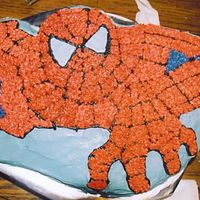 Spiderman Made this for my nephew's birthday. I used the Spiderman pan.