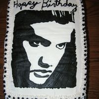My First Fbct! I did this for my mom's birthday. She loves Elvis. I had some issues with the cake not rising, then the black icing wasn't...